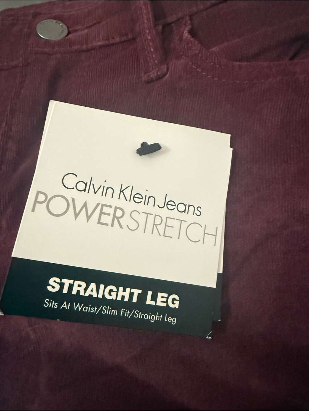 Calvin Klein Jeans Straight Leg Pants - Wine